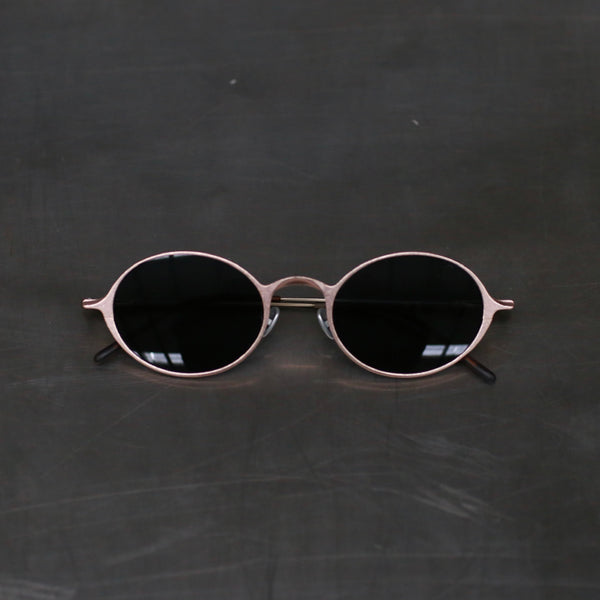 Rigards oval aluminum-magnesium alloy frame glasses RG0103AL series collection RG-RG0103AL-GMJSH rose gold dark gray